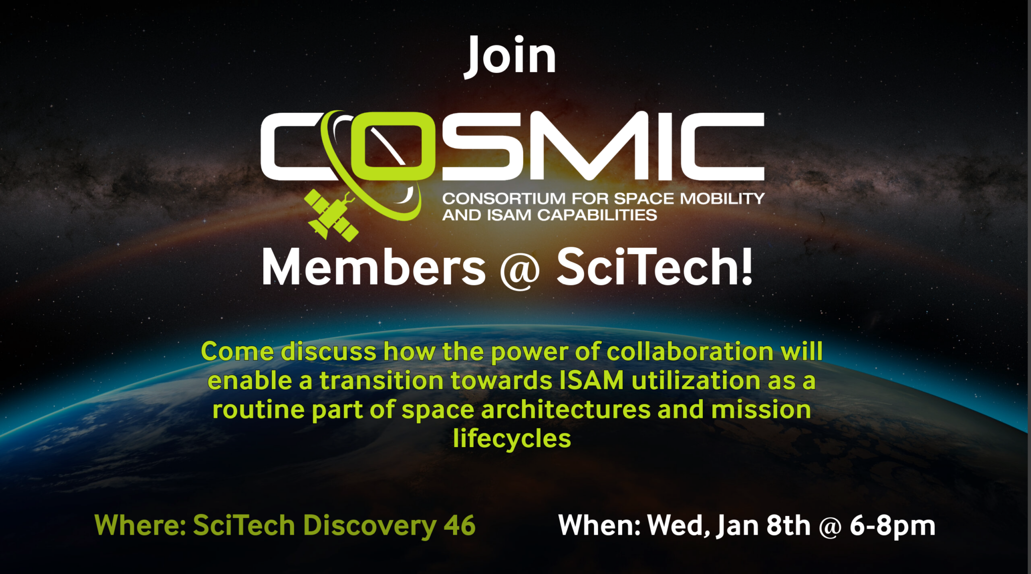 Cosmictech COSMIC at SciTech – COSMIC